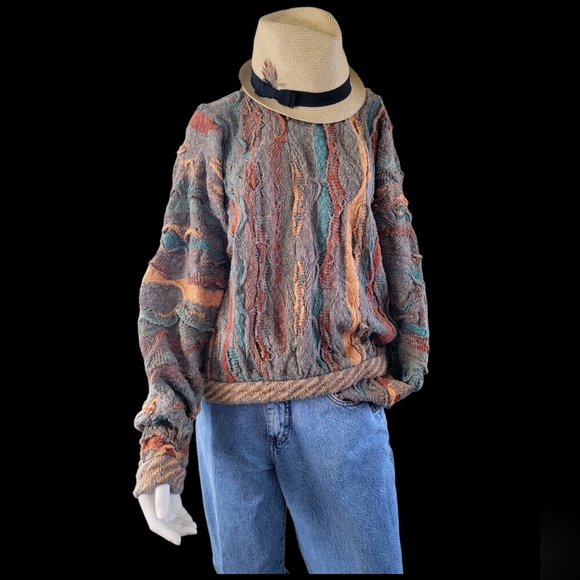 COOGI Other - Vintage Coogi Classic 3D Texture Cable Knit Sweater 90s Australia Biggie XL